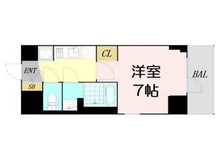 CITY LUX NAMBA サウス(1K/7階)の間取り写真