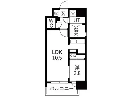 グランフェリーチェ・ナイン(1LDK/5階)の間取り写真