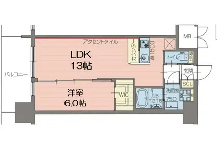 プレジオ梅田(1LDK/5階)の間取り写真