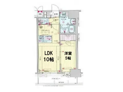 プレサンス大国町ラヴェニール(1LDK/3階)の間取り写真