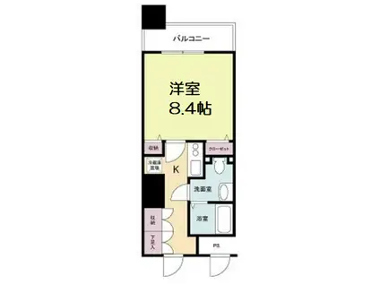 メゾンドヴィレ大阪城公園前(1K/3階)の間取り写真