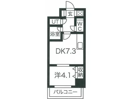 ONE ROOF FLAT TENJINBASHI(1DK/8階)の間取り写真
