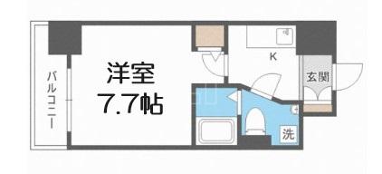 SERENITE本町エコート(1K/3階)の間取り写真