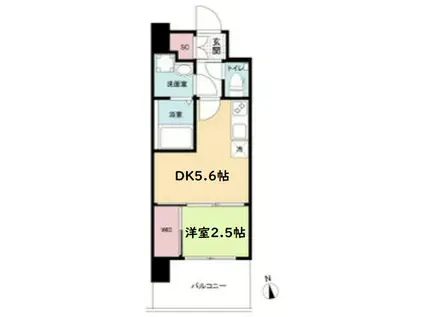 セレニテ福島プリエ(1DK/14階)の間取り写真