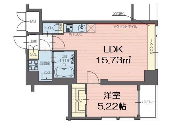 プレジオ長田(1LDK/6階)の間取り写真