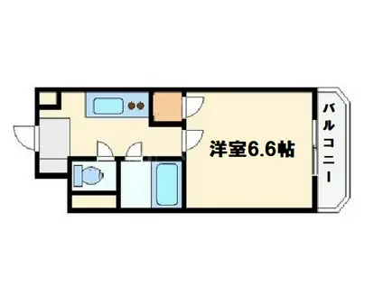 ドエル南本町(1K/11階)の間取り写真