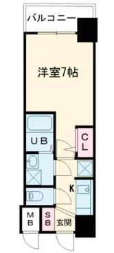 S-RESIDENCE難波大国町TRES(1K/12階)の間取り写真