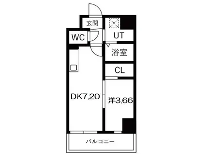 ART EBIE(1DK/4階)の間取り写真