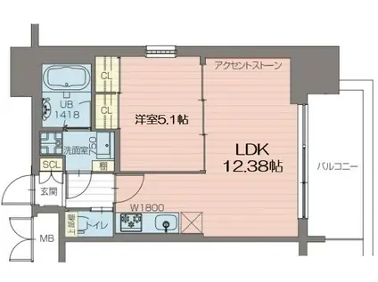 プレジオ阿波座(1LDK/10階)の間取り写真