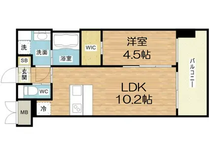 プレジオ大正(1LDK/12階)の間取り写真