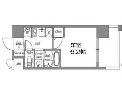 エステムコート難波Ⅶビヨンド(1K/3階)の間取り写真