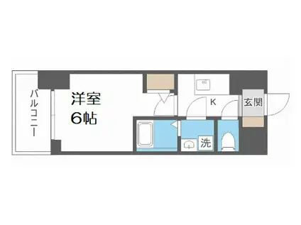 エスリードレジデンス大阪本町(1K/15階)の間取り写真