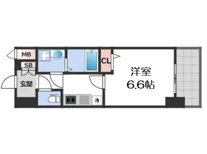 ベイサイドパークOSAKAサウスレジデンシス(1K/10階)の間取り写真