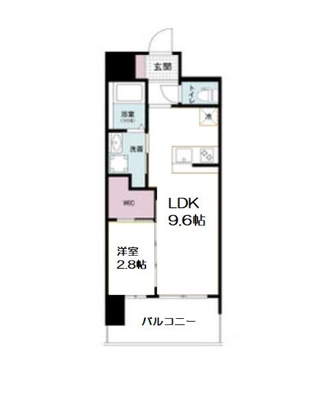セレニテ難波グランデシュッド(1LDK/5階)の間取り写真