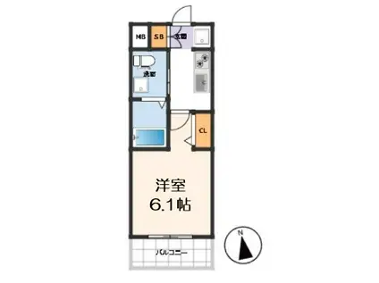 エステムコート難波ウエスト-SIDEⅢド-ムシティ(1K/7階)の間取り写真