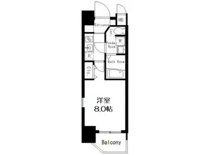 ルーエ天満橋(1K/10階)の間取り写真