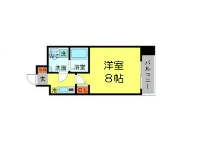 SERENITE北浜(1K/8階)の間取り写真