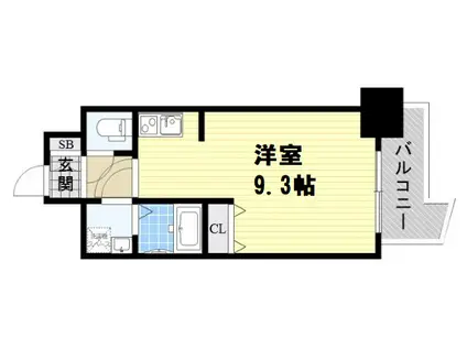 プライムアーバン松屋町(ワンルーム/7階)の間取り写真