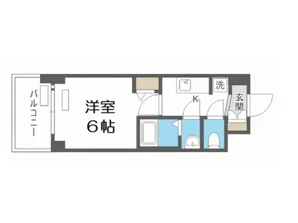 プレサンス南堀江ザ・センス(1K/14階)の間取り写真