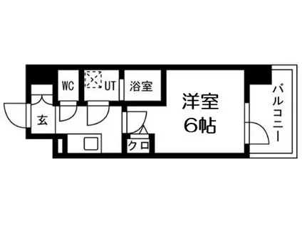 エスリードレジデンス大阪福島シティスクエア(1K/3階)の間取り写真