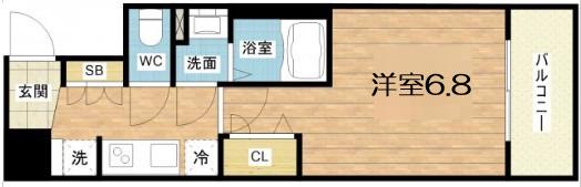 レオンコンフォート堀江公園(1K/3階)の間取り写真