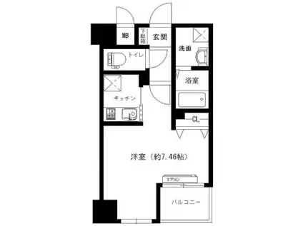 ダイドーメゾン大阪本町イースト(1K/6階)の間取り写真