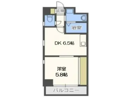 ビエラ江戸堀(1DK/3階)の間取り写真