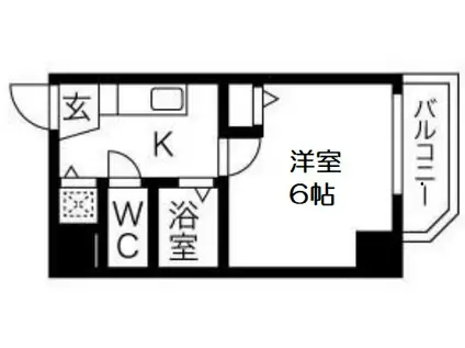U-RO新大阪(1K/5階)の間取り写真