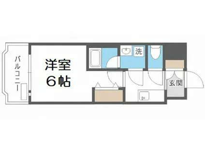 レオンコンフォート難波クレア(1K/10階)の間取り写真