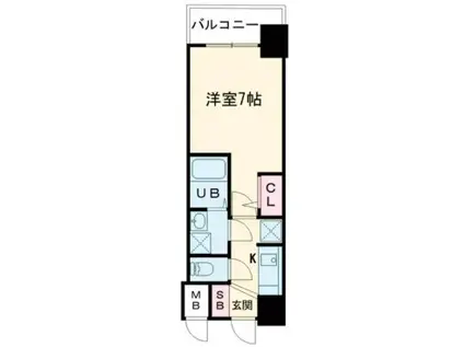 S-RESIDENCE難波大国町TRES(1K/5階)の間取り写真