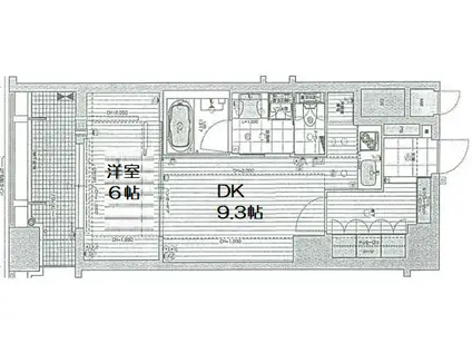 リーガル四ツ橋立売堀Ⅱ(1DK/2階)の間取り写真