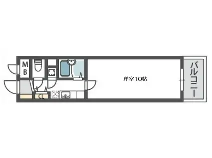 フィレンツェ(1K/7階)の間取り写真