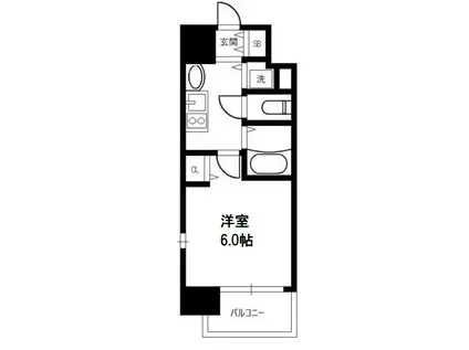 プレサンス難波元町(1K/11階)の間取り写真