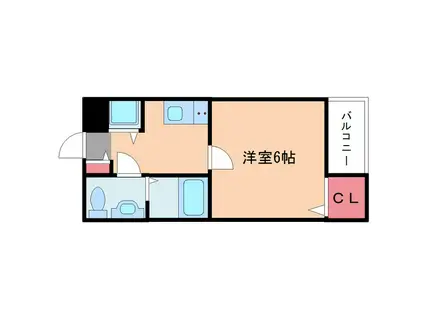 コンフォート神崎川(1K/1階)の間取り写真