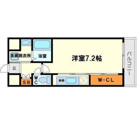 プレッツァ新大阪(1K/5階)の間取り写真