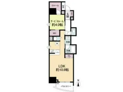 セレニテフラン本町(1LDK/9階)の間取り写真