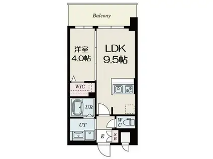 S-RESIDENCE東三国AMANTE(1LDK/2階)の間取り写真