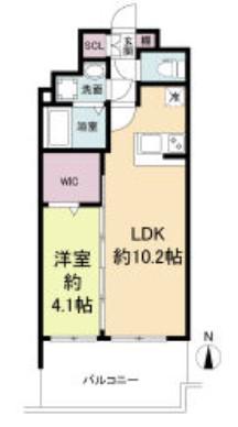 セレニテ堺筋本町プリエ(1LDK/11階)の間取り写真