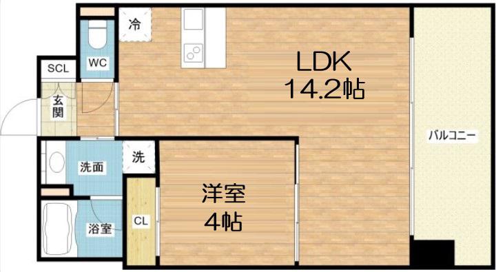 プレジオ大正(1LDK/10階)の間取り写真