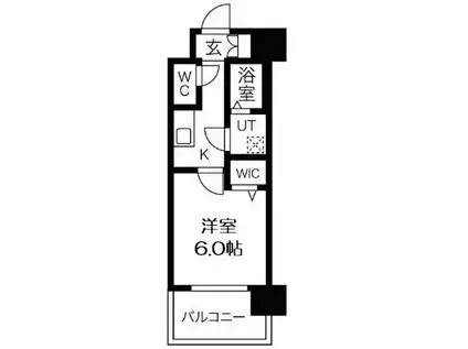 レジュールアッシュ京橋(1K/5階)の間取り写真