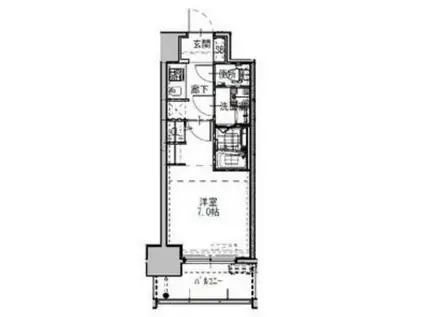 S-RESIDENCEドーム前千代崎(1K/8階)の間取り写真