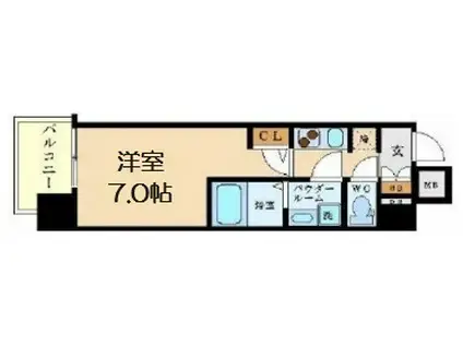 アドバンス西梅田Ⅲエミネンス(1K/5階)の間取り写真