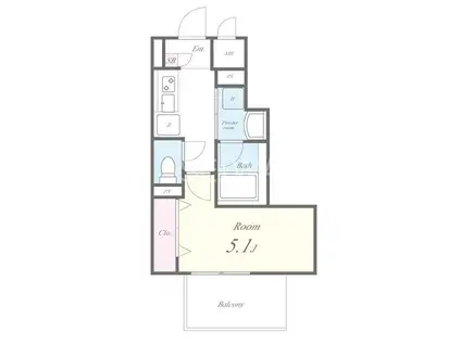 AKASHI ENTERPRISE(1K/6階)の間取り写真