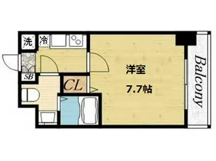 SERENITE日本橋SUD(1K/11階)の間取り写真