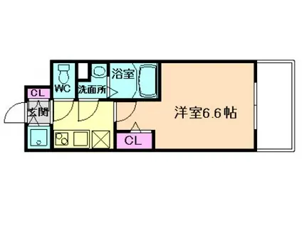 エスリードレジデンス大阪福島イースト(1K/5階)の間取り写真