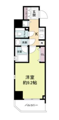FORTUNEY大手前(1K/15階)の間取り写真