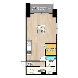 M.HILLS西本町(ワンルーム/10階)の間取り写真