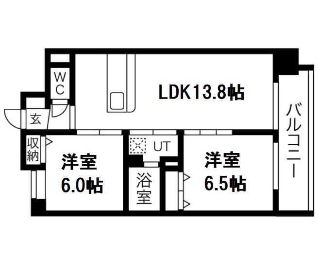 FDS GLANZ(2LDK/1階)の間取り写真
