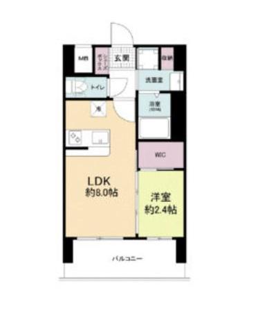 セレニテ難波ミラク壱番館(1LDK/12階)の間取り写真