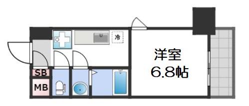 セレニテ日本橋ミラク(1DK/11階)の間取り写真